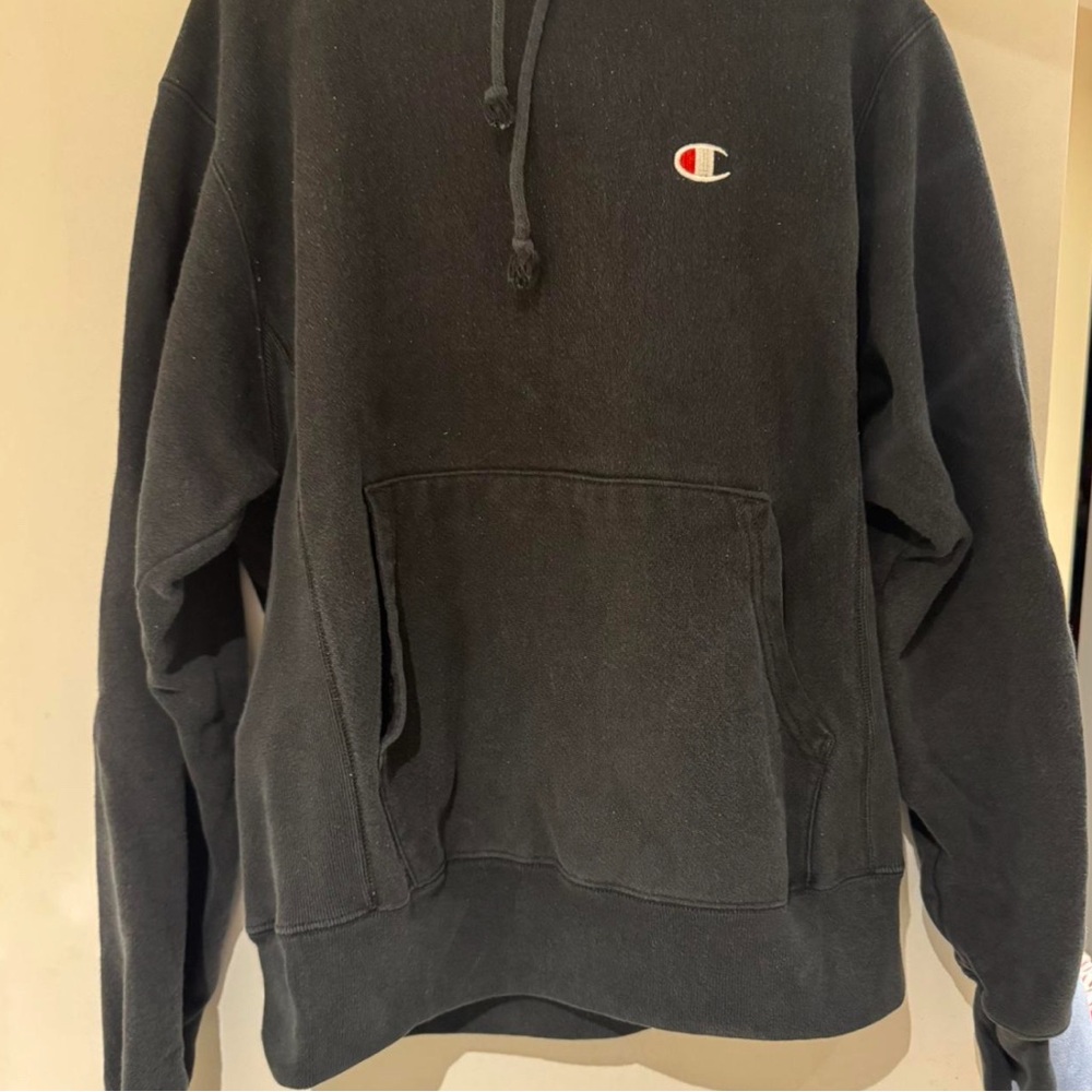 Champion Reverse Weave Black Hoodie
